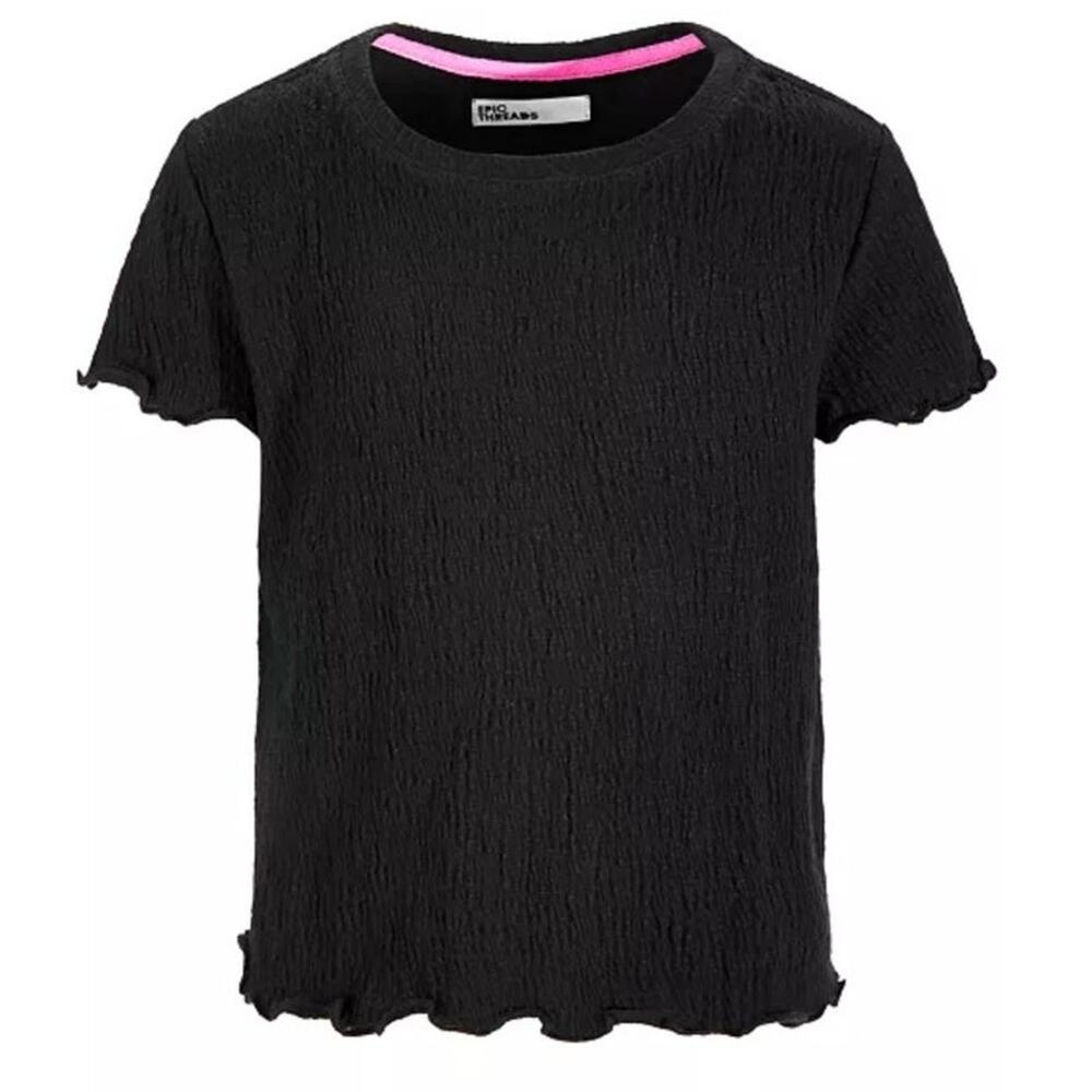 Epic Threads Little Girls Solid-Color Textured T-Shirt, Size 5T